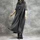 Fashion High Neck Contrast Lamb Cashmere Dress