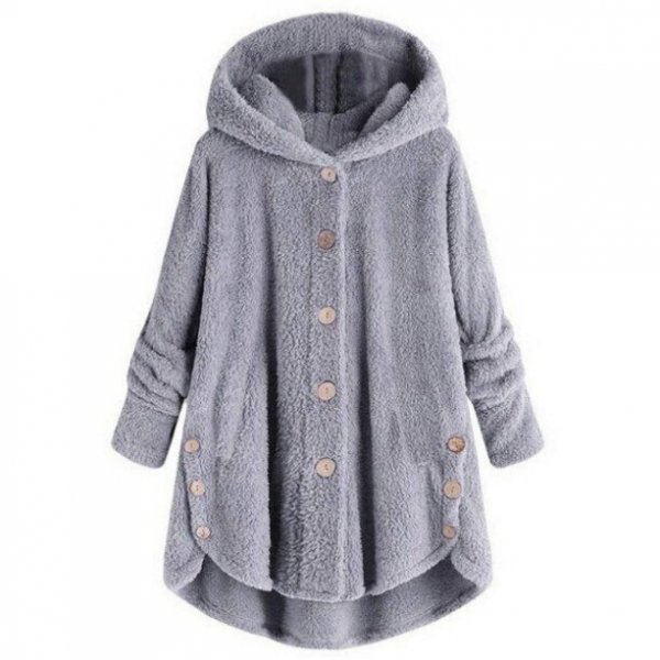 Women's Loose Faux Fur Hooded Cardigan