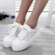 Women Casual Cutouts Lace Canvas Shoes