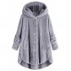 Women's Loose Faux Fur Hooded Cardigan